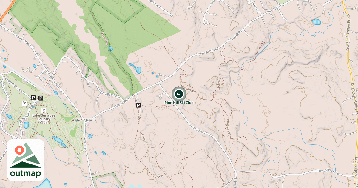 Map of Pine Hill Ski Club