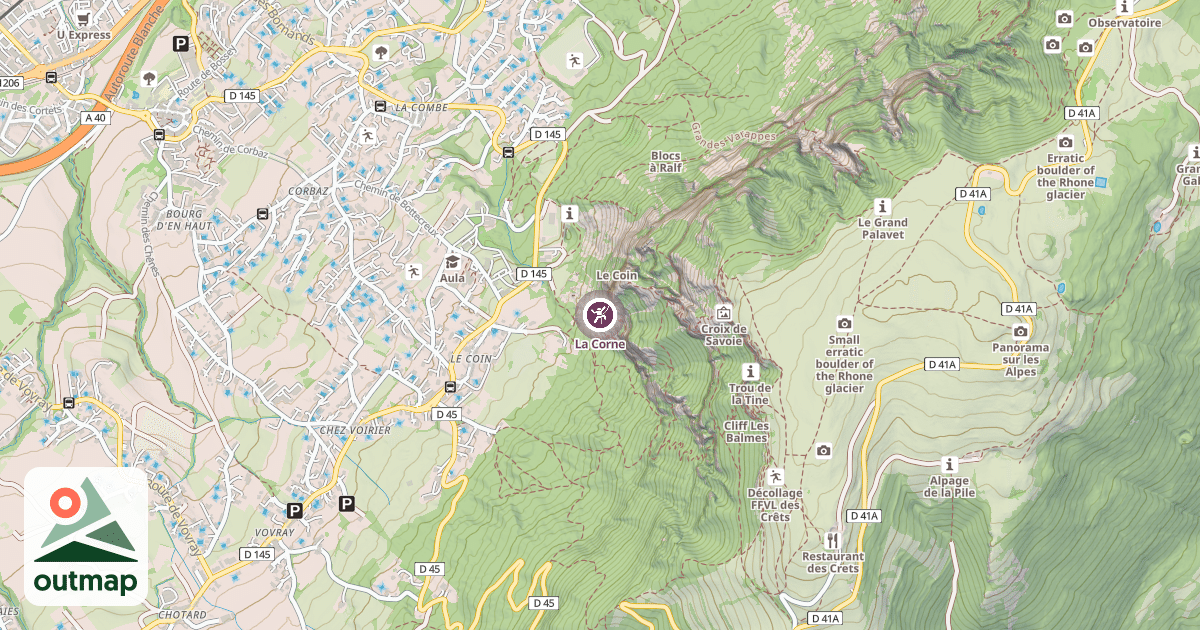 Map of La Corne