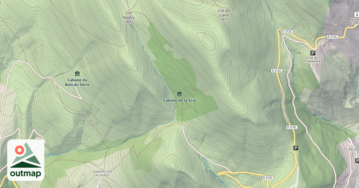 Map of Cabane de la Scia