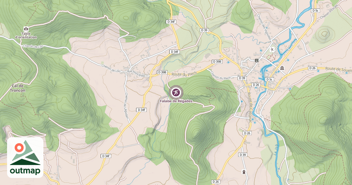 Map of Falaise de Régades