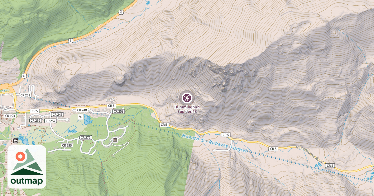 Map of Hummingbird Boulder #3