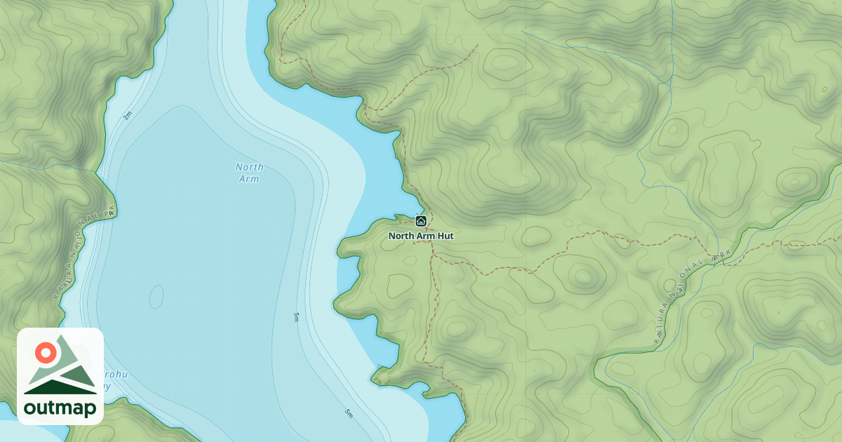 Map of North Arm Hut