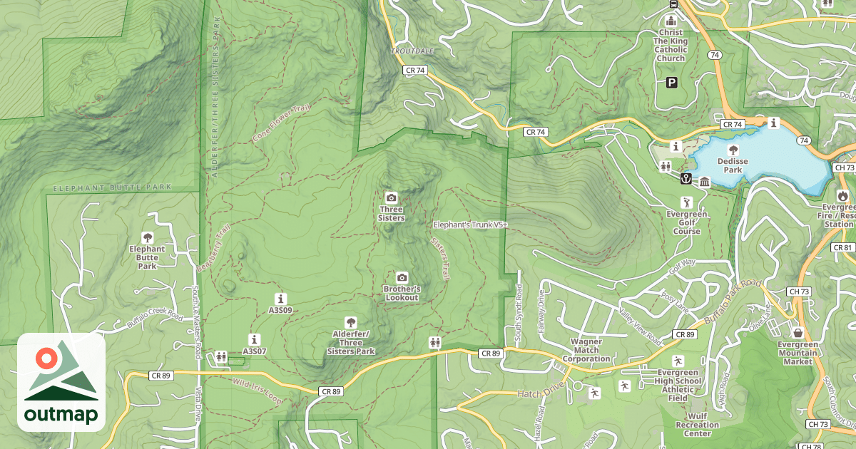 Map of Elephant's Trunk