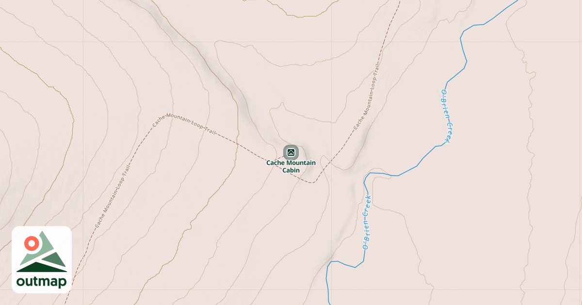 Map of Cache Mountain Cabin