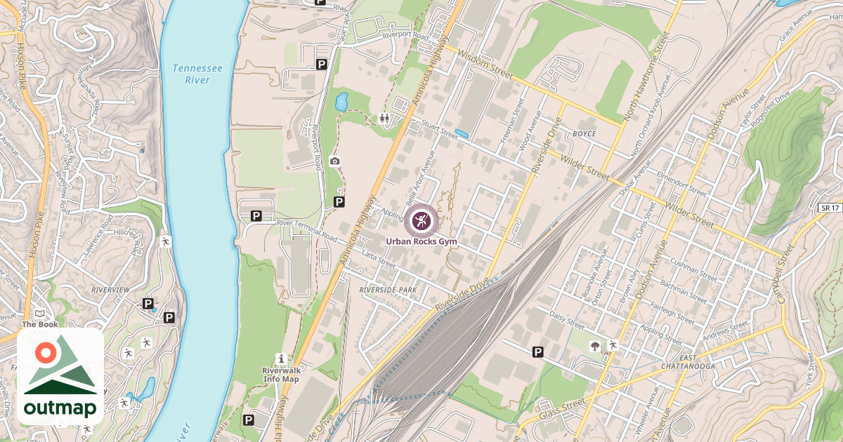 Map of Urban Rocks Gym