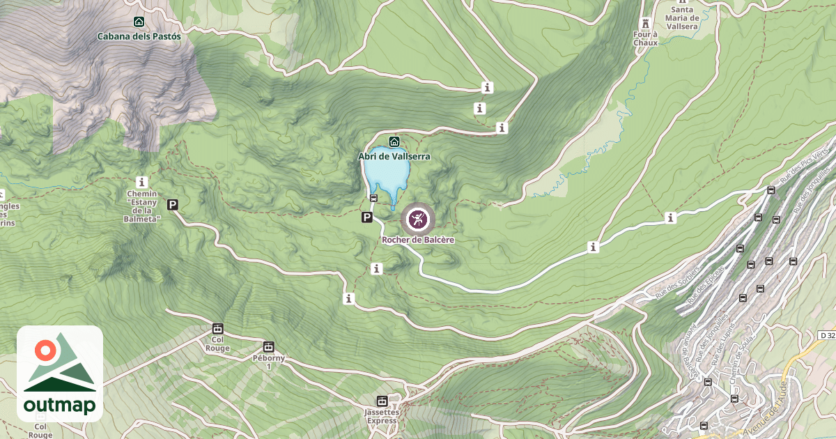 Map of Rocher de Balcère