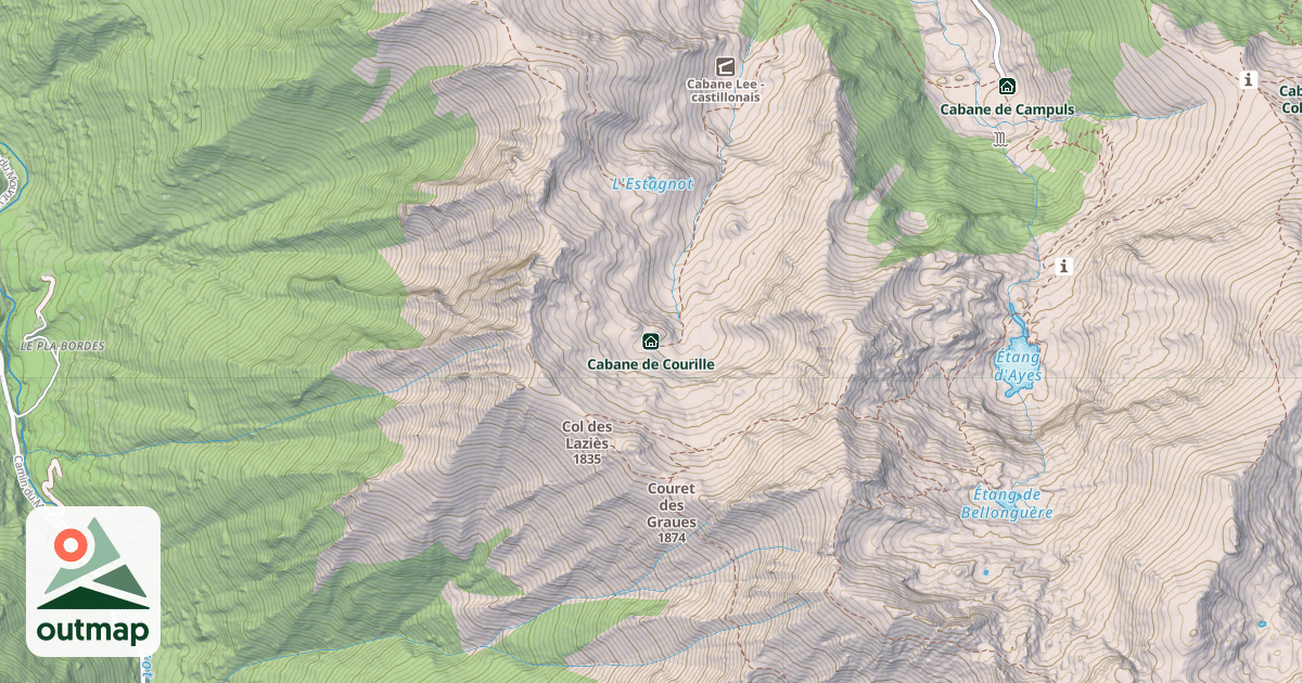 Map of Cabane de Courille
