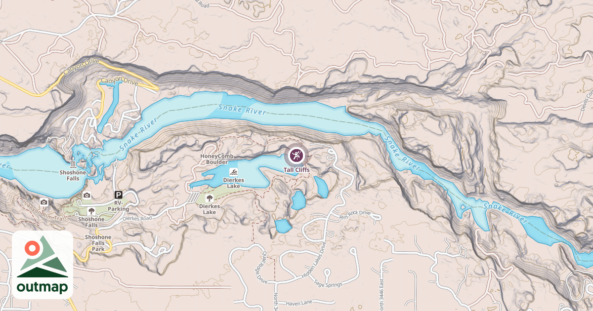 Map of Tall Cliffs