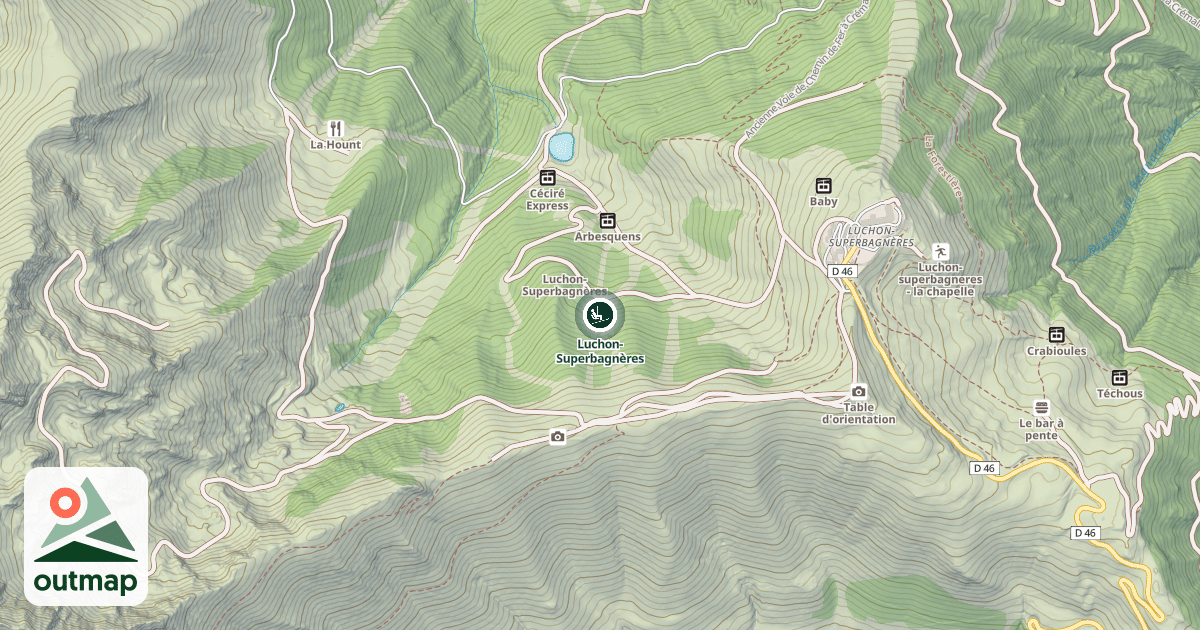 Map of Luchon-Superbagnères
