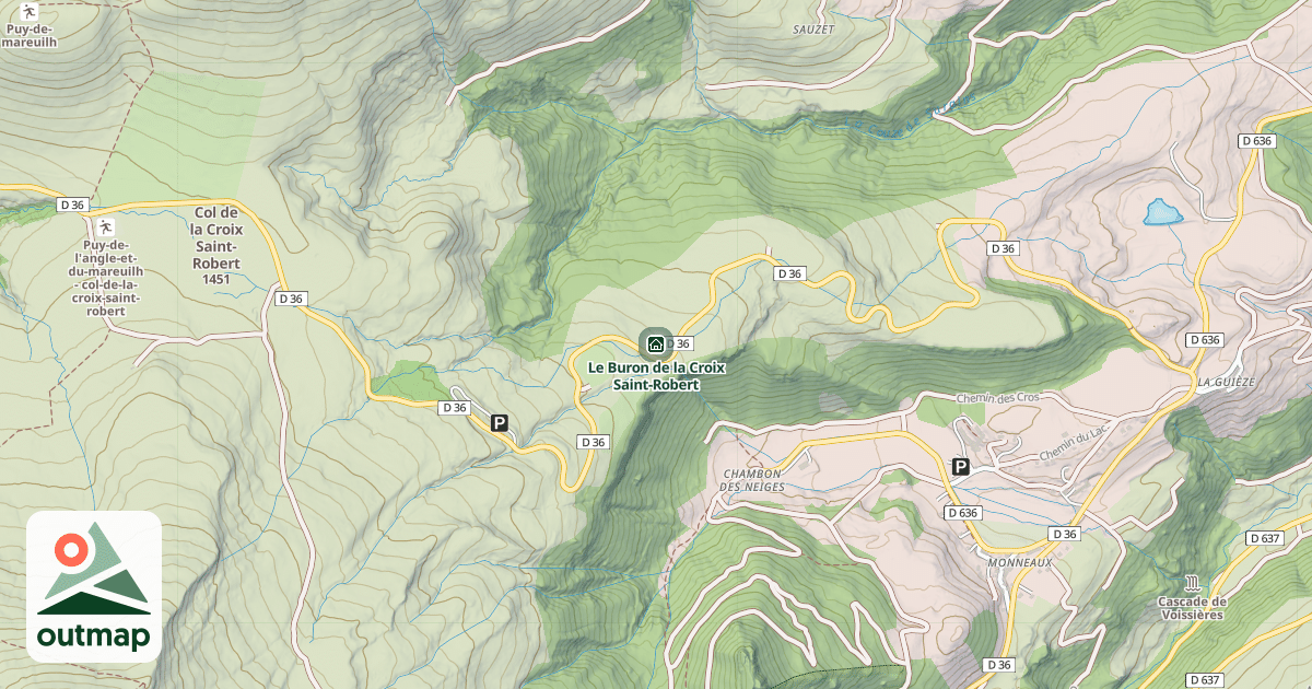 Map of Le Buron de la Croix Saint-Robert