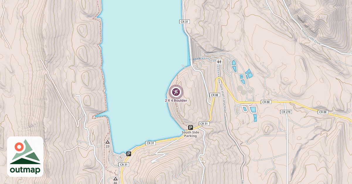 Map of 2 X 4 Boulder