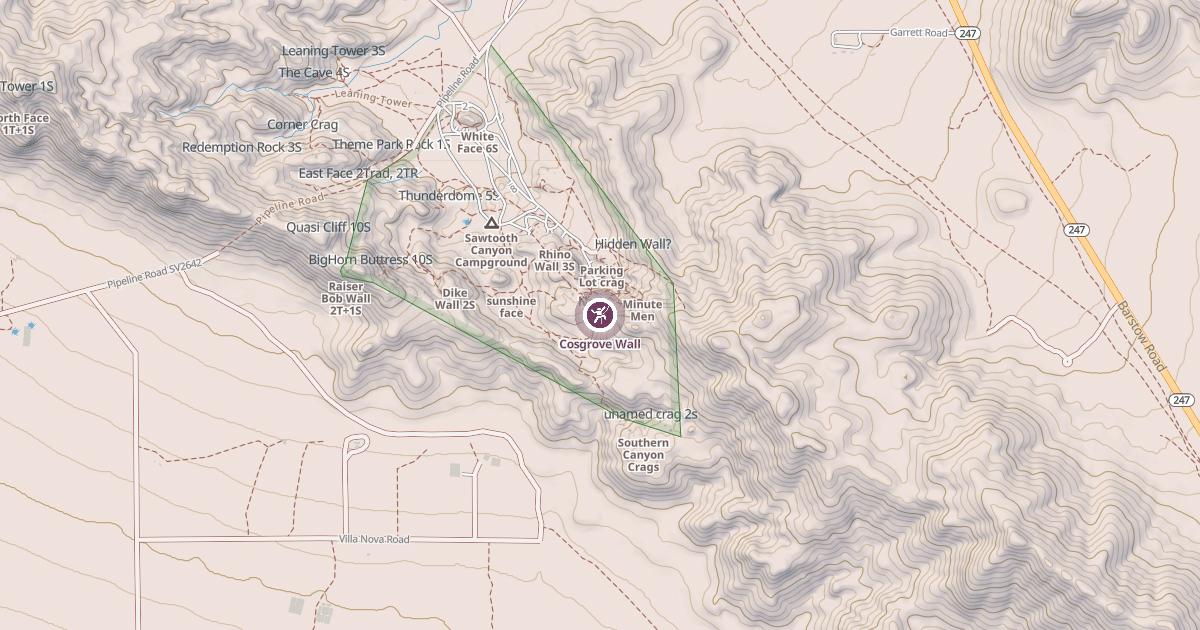 Map preview of Cosgrove Wall