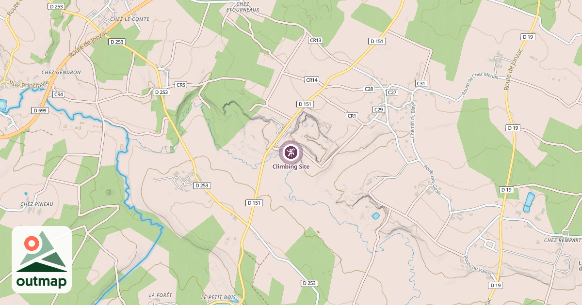 Map of Climbing Site