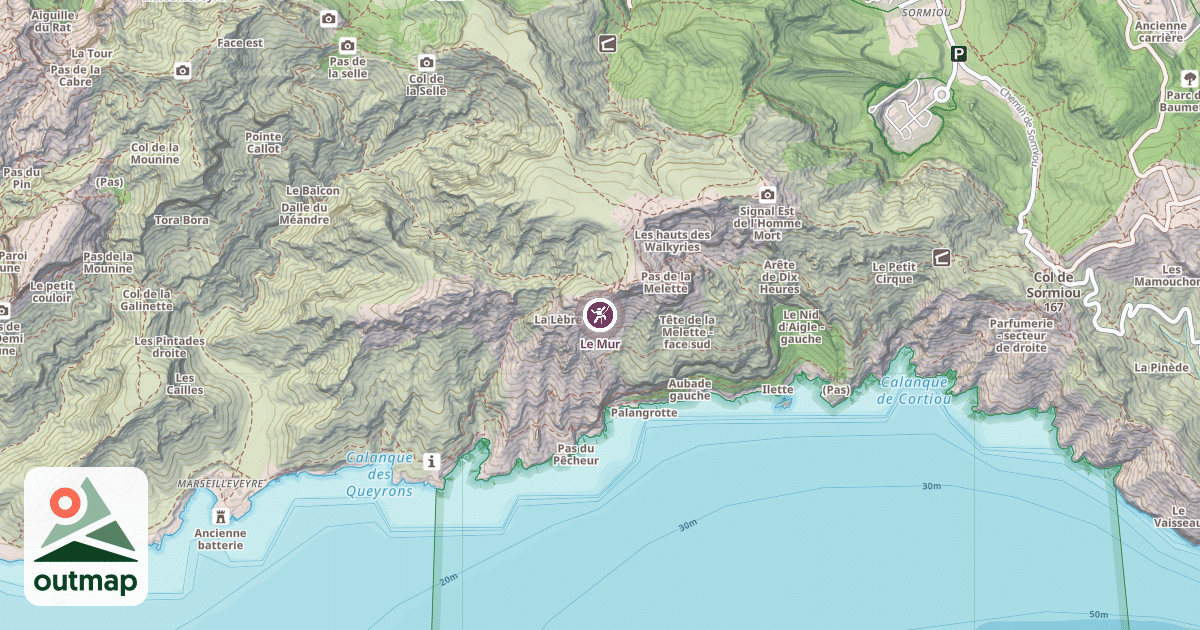 Map of Le Mur