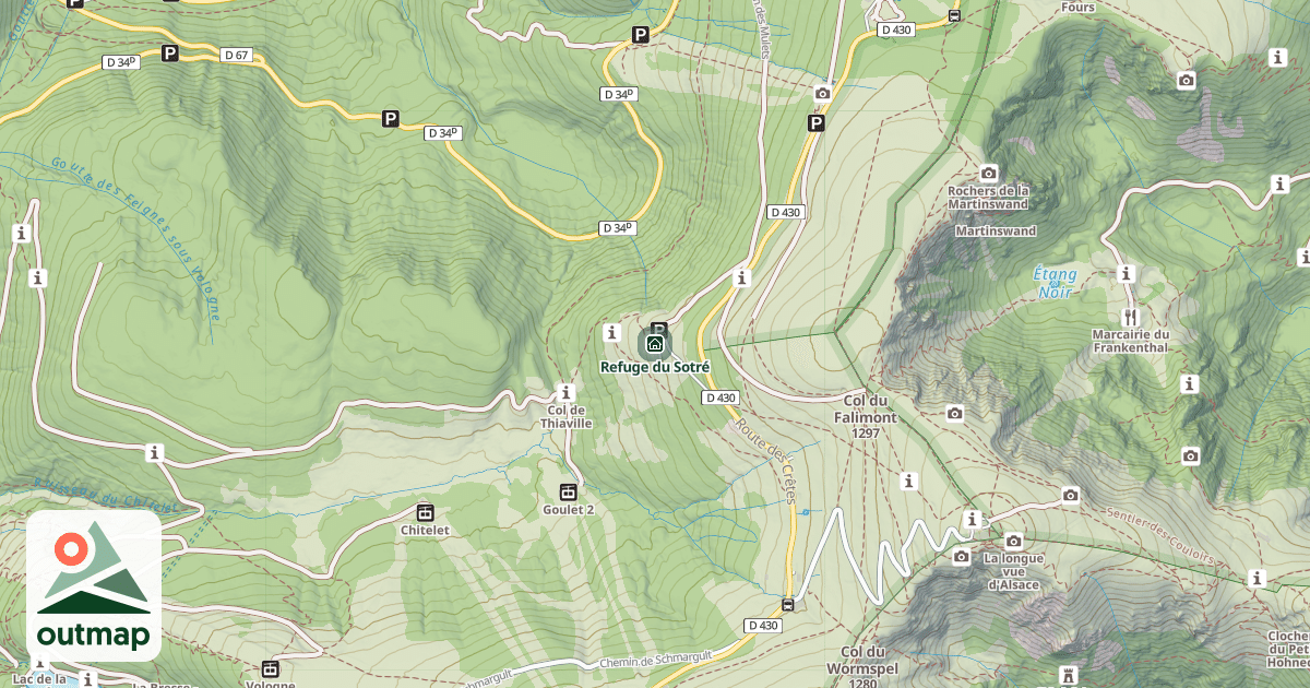 Map of Refuge du Sotré