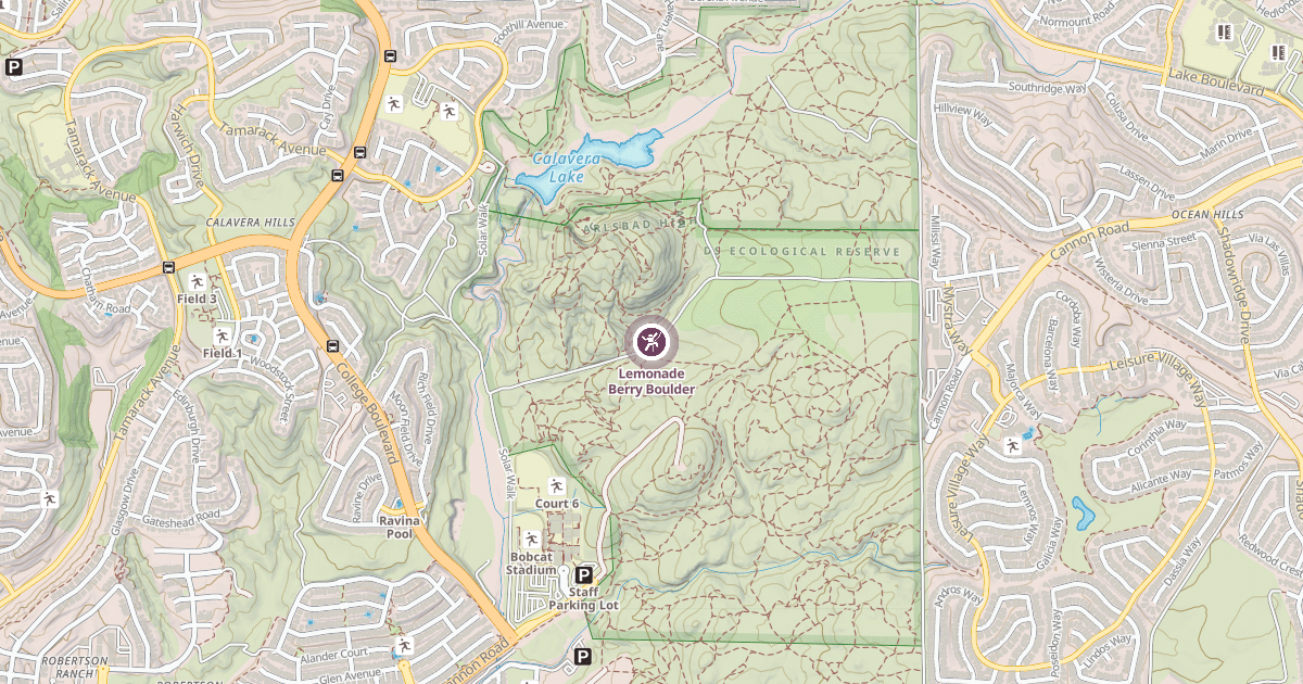 Map preview of Lemonade Berry Boulder