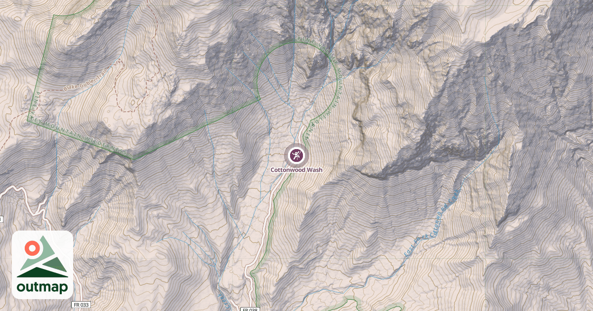 Map of Cottonwood Wash