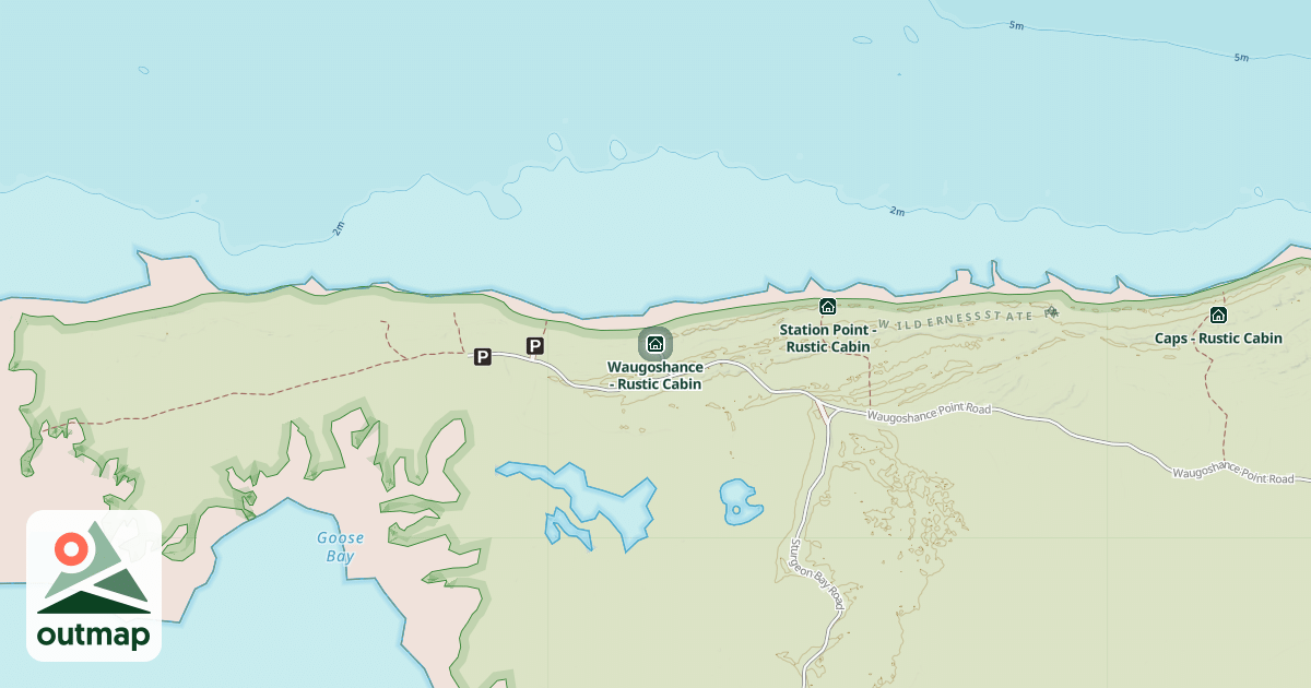 Map of Waugoshance - Rustic Cabin