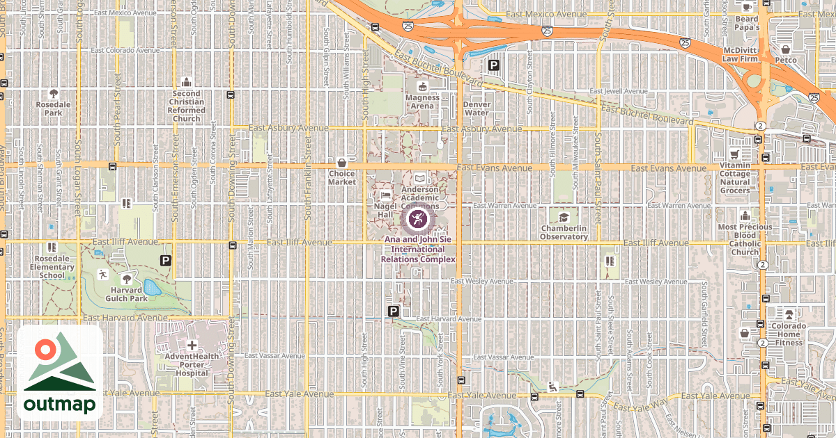 Map of Ana and John Sie International Relations Complex