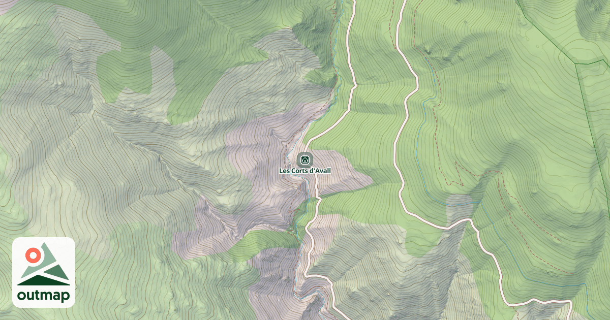 Map of Les Corts d'Avall