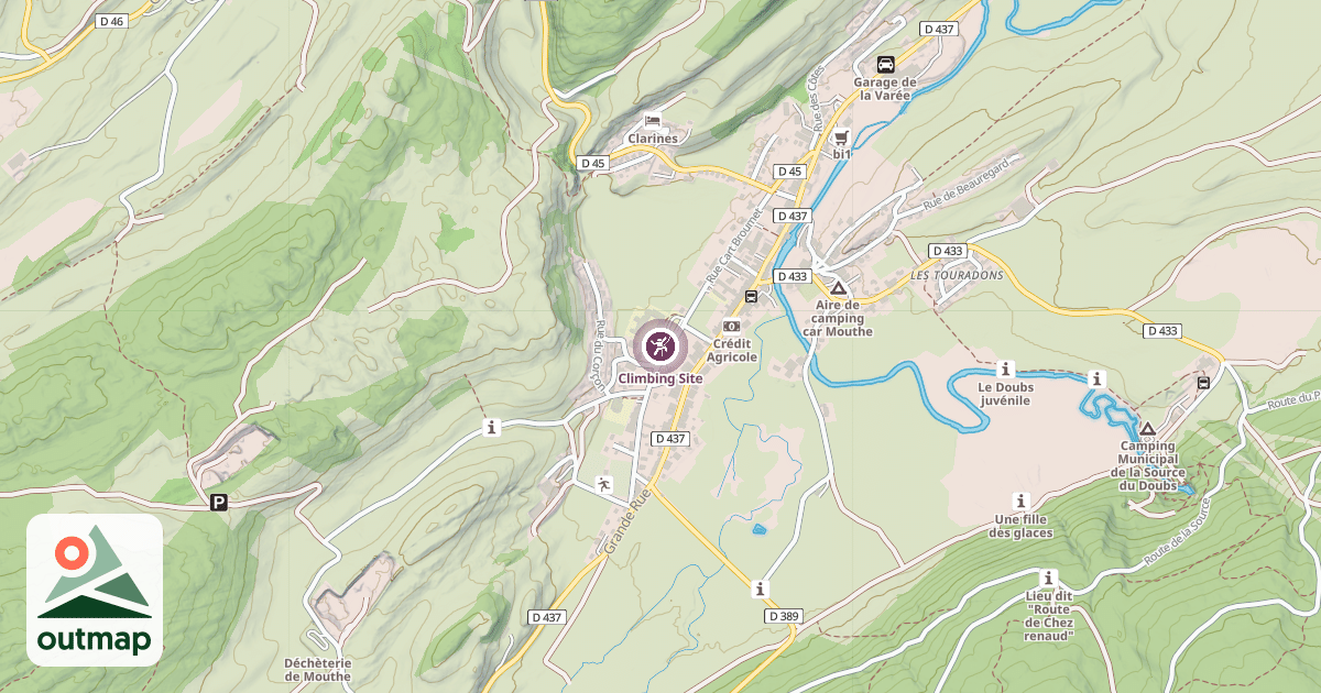 Map of Climbing Site