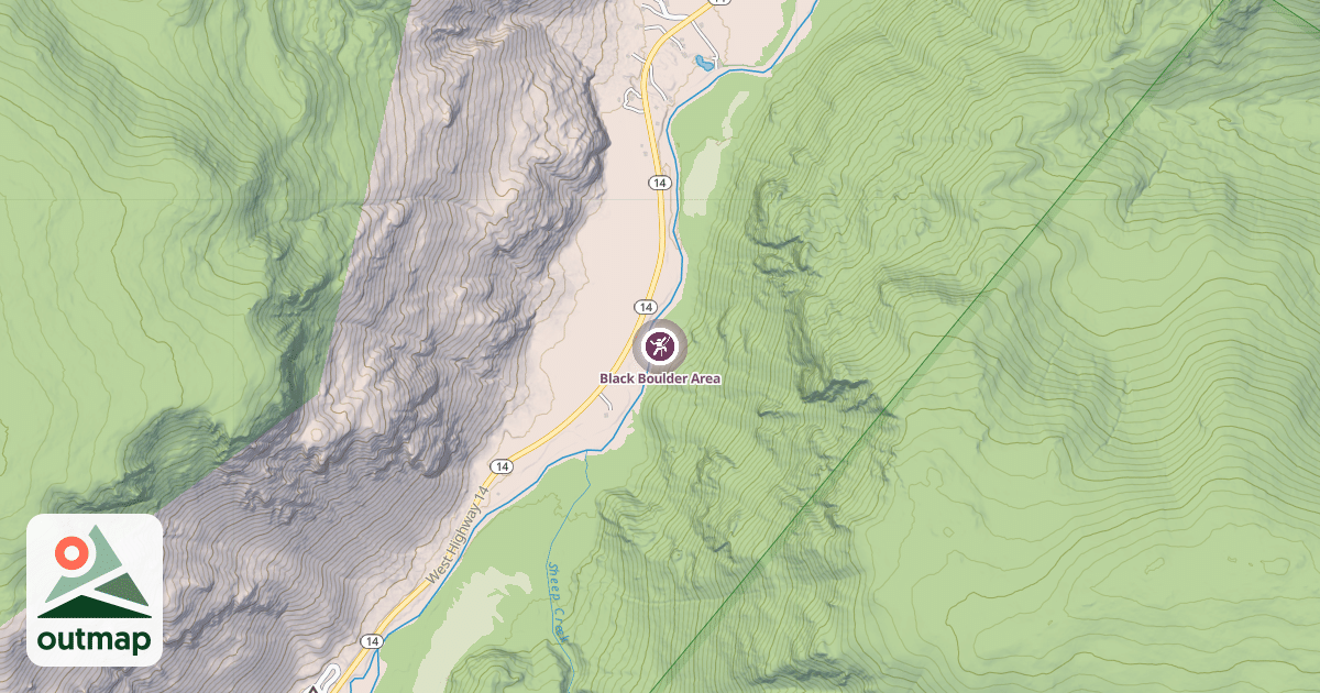 Map of Black Boulder Area