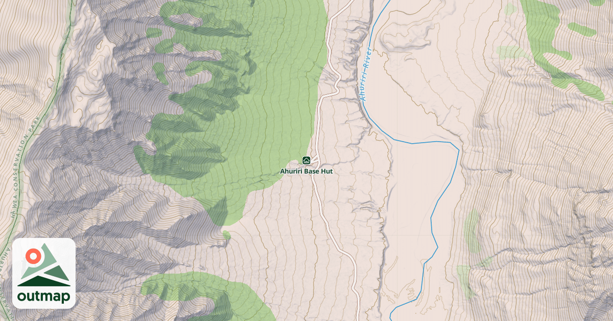 Map of Ahuriri Base Hut