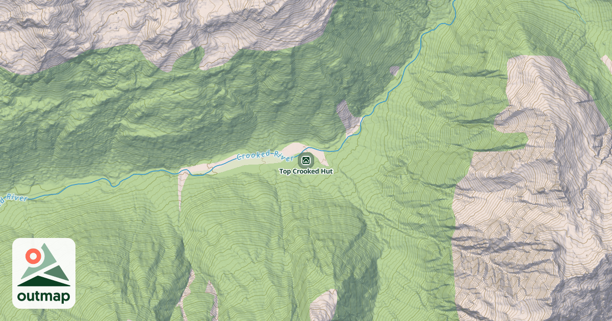 Map of Top Crooked Hut