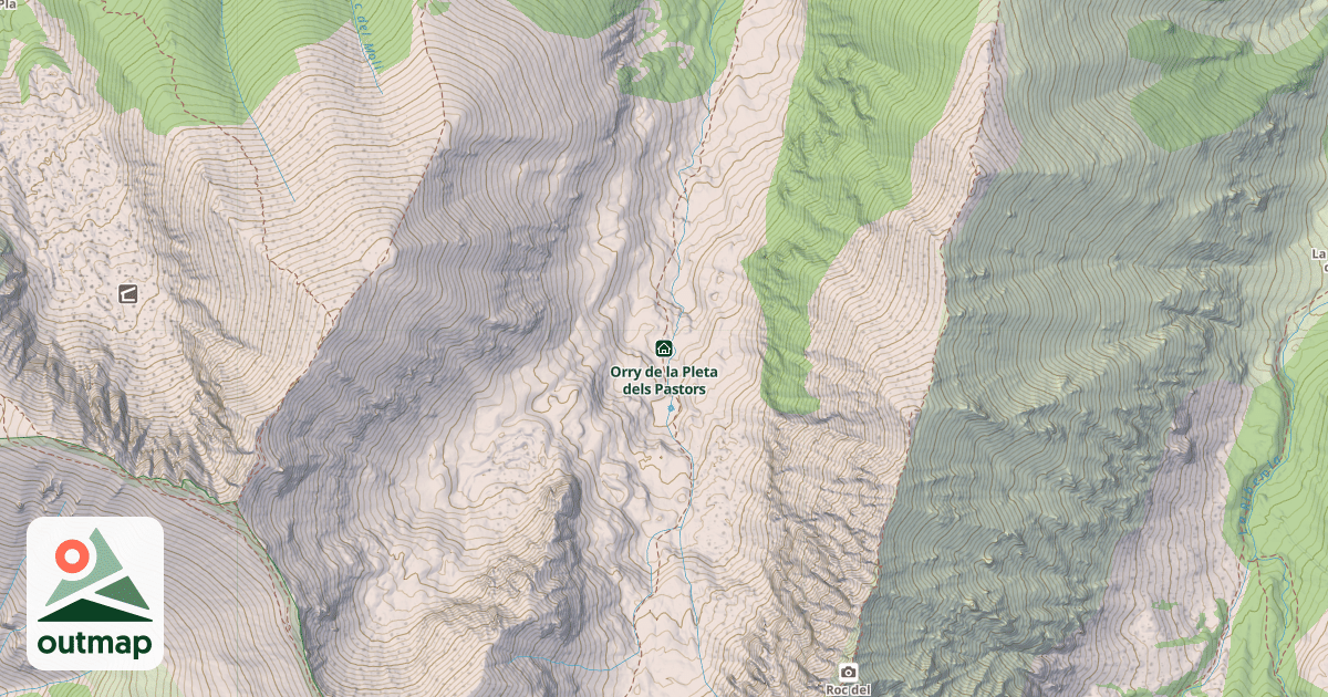 Map of Orry de la Pleta dels Pastors