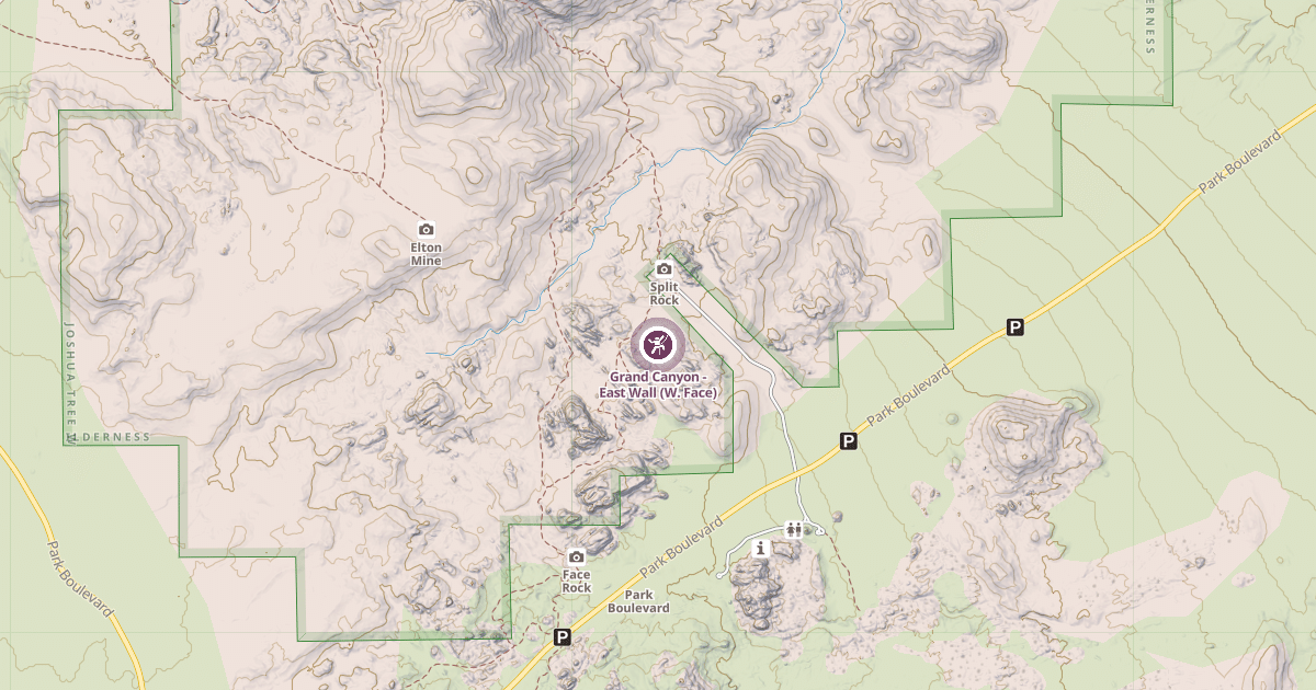 Map preview of Grand Canyon - East Wall (W. Face)