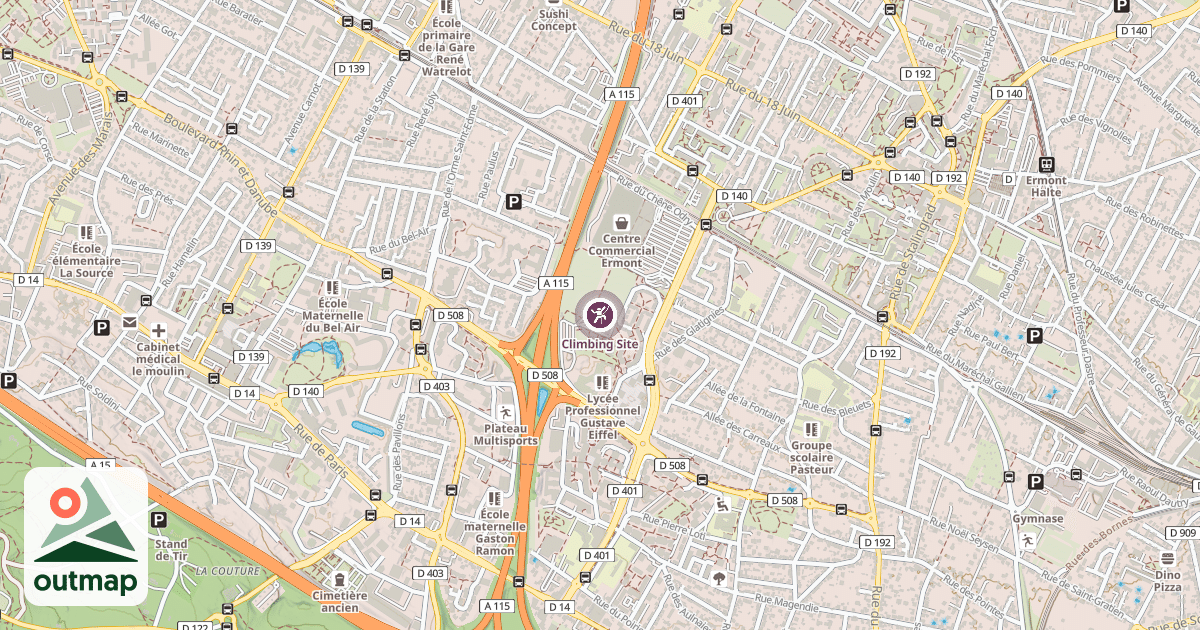 Map of Climbing Site