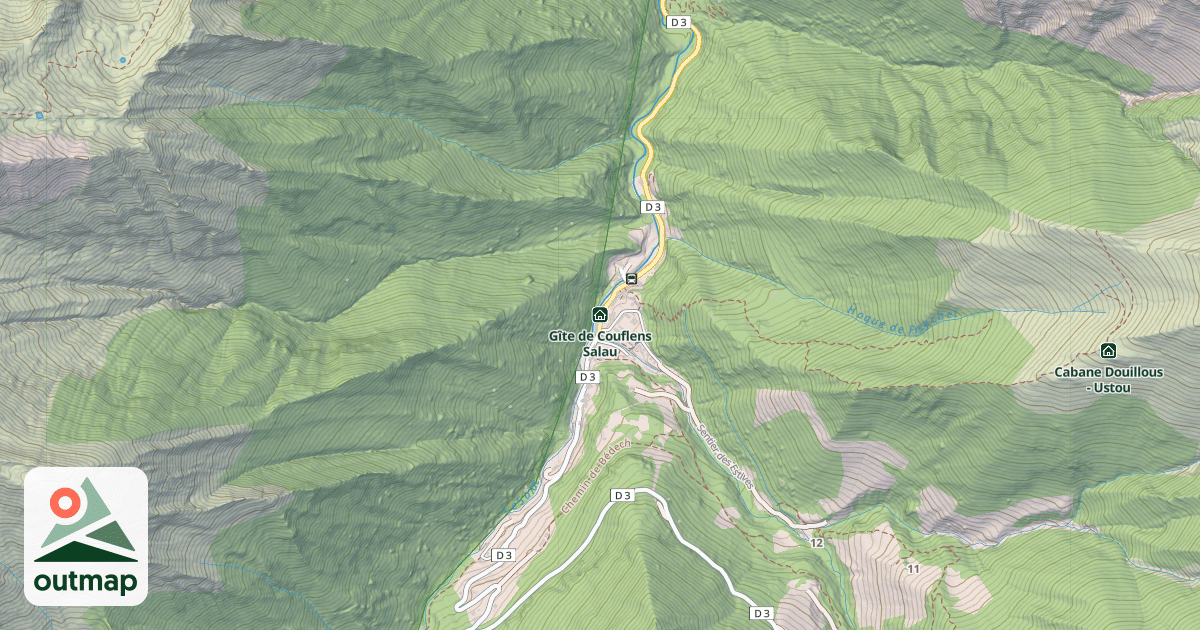 Map of Gîte de Couflens Salau