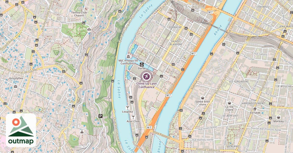 Map of Climb Up Lyon Confluence