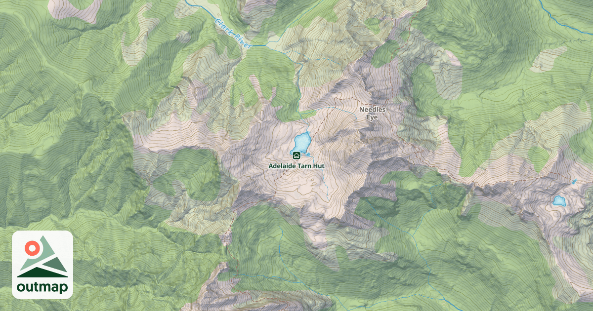 Map of Adelaide Tarn Hut