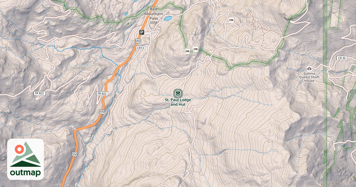 Map of St. Paul Lodge and Hut