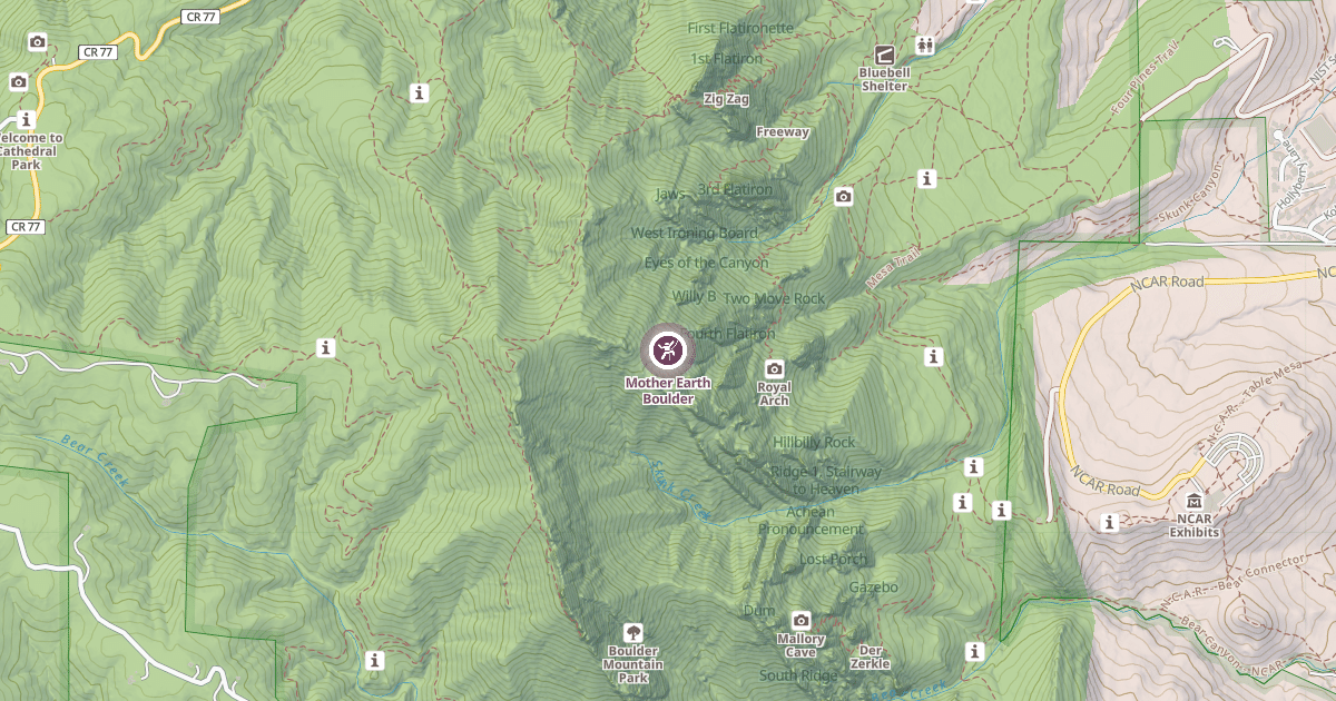 Map preview of Mother Earth Boulder