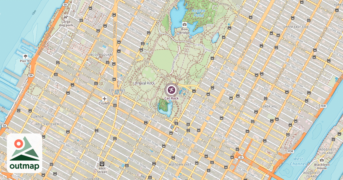 Map of Cat Rock