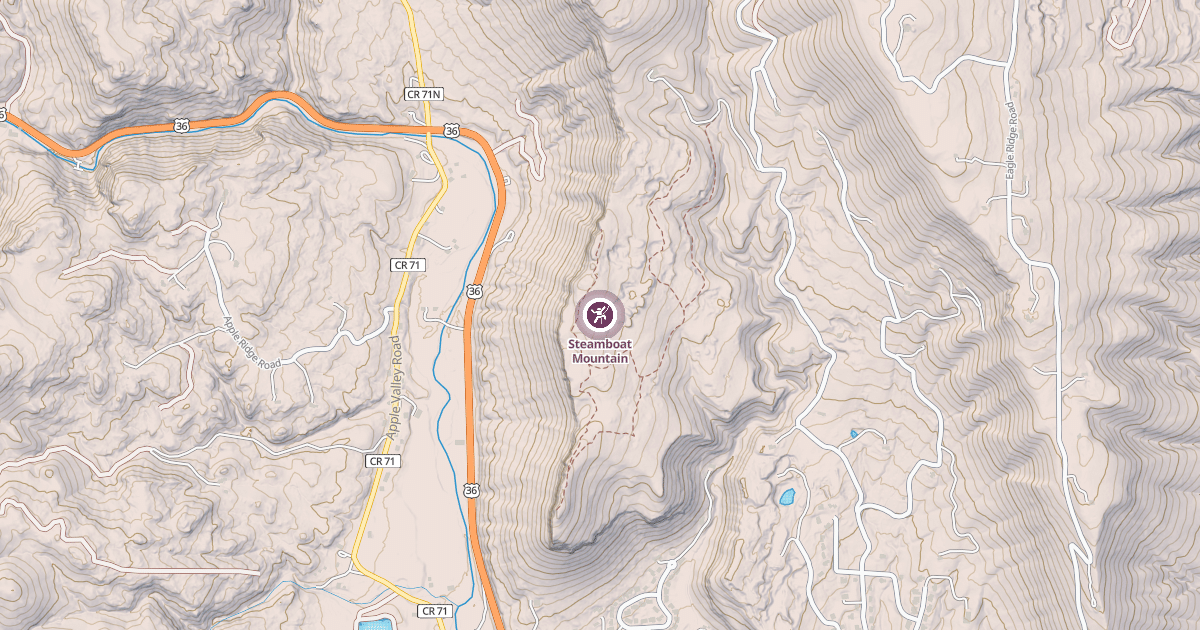 Map preview of Steamboat Mountain