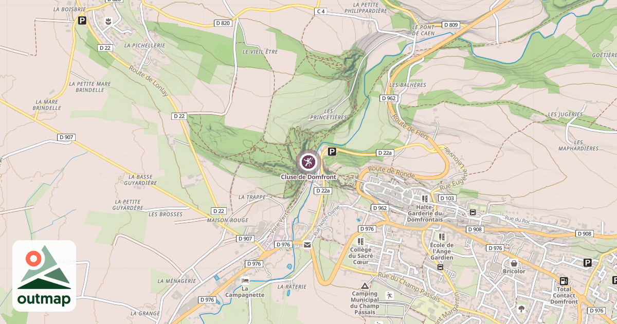 Map of Cluse de Domfront
