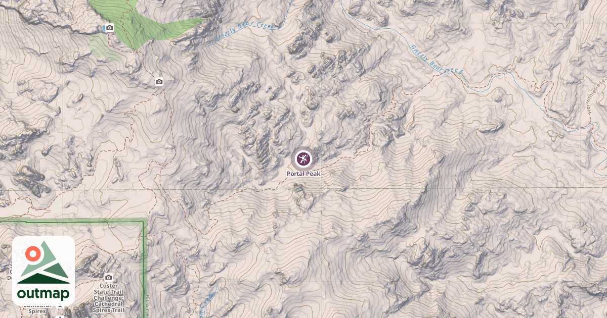 Map of Portal Peak