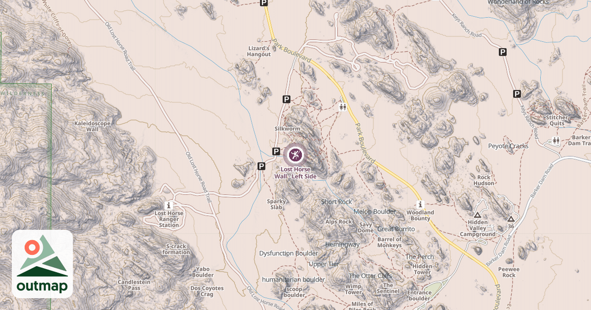 Map of Lost Horse Wall - Left Side