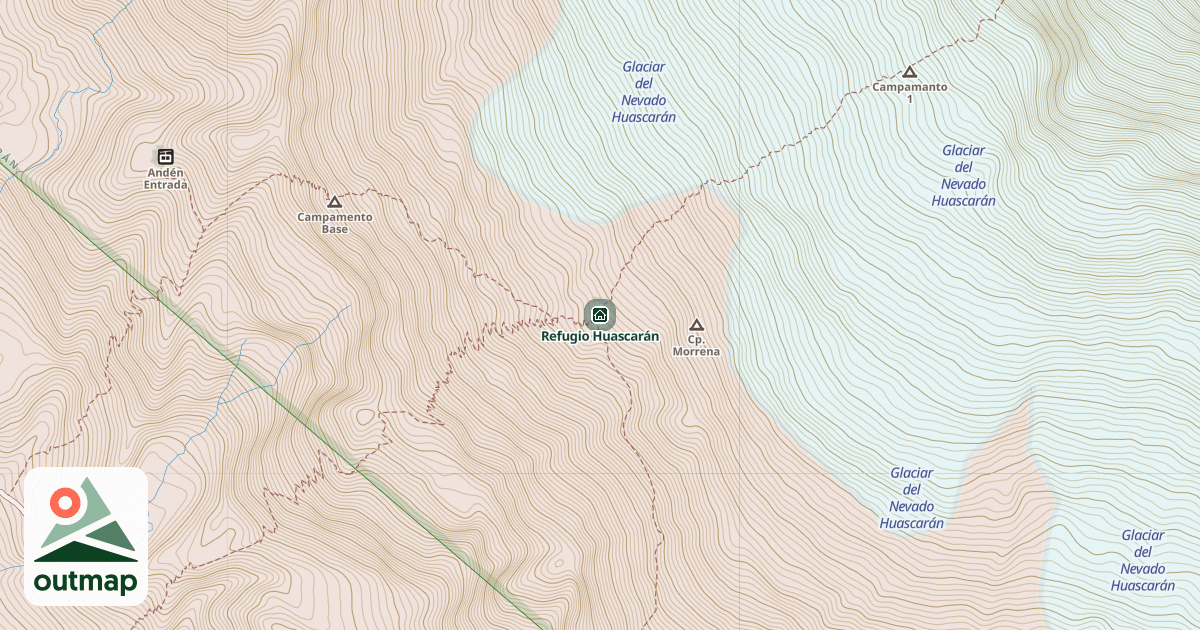 Map of Refugio Huascarán