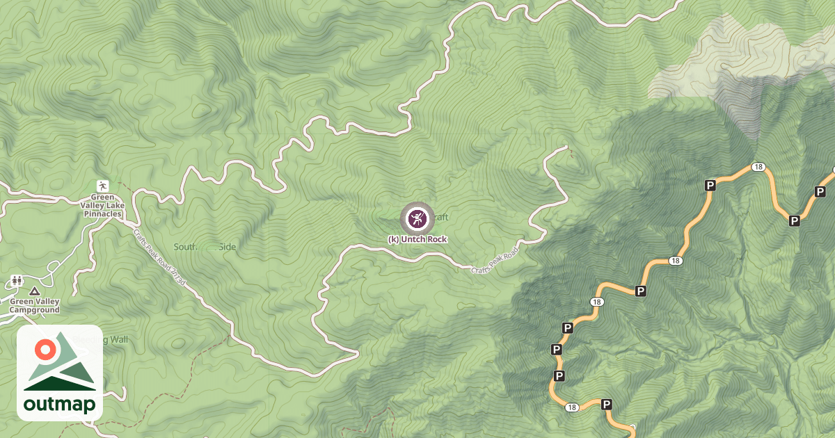 Map of (k) Untch Rock