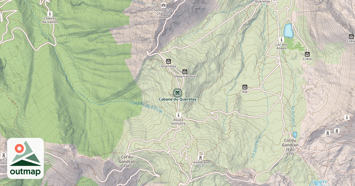 Map of Cabane du Querelay