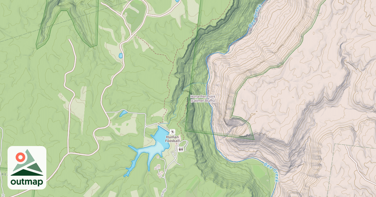 Map of Horse Pen Point (Latimer Bluffs)