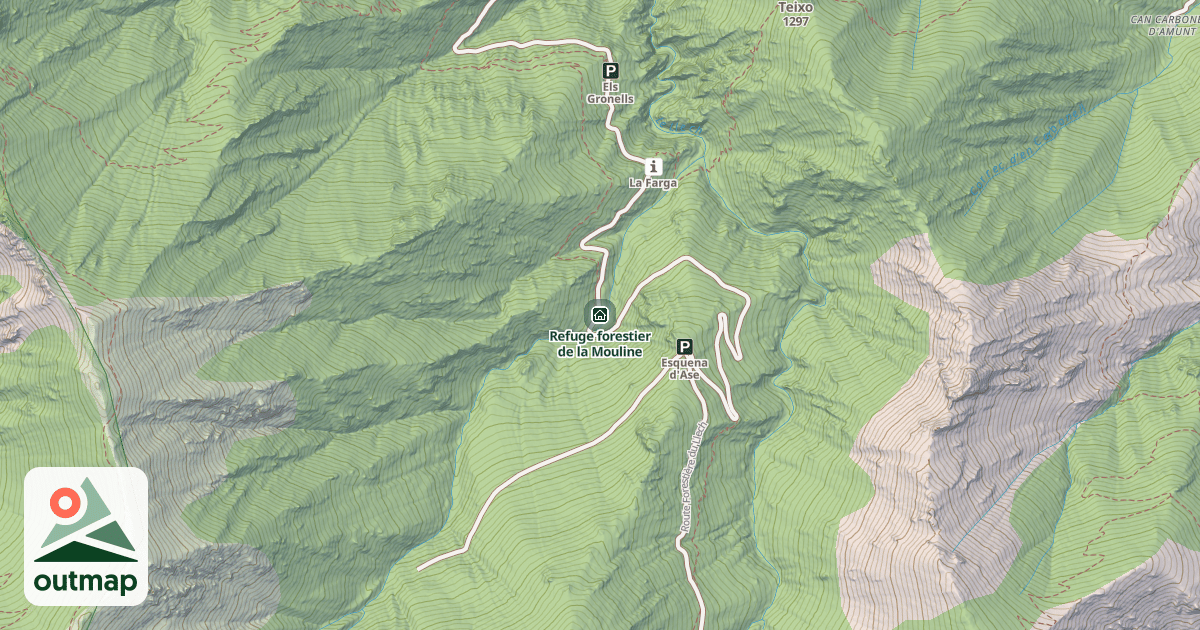 Map of Refuge forestier de la Mouline
