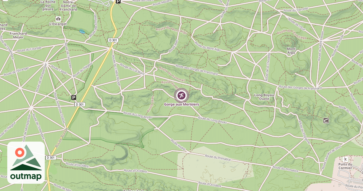 Map of Gorge aux Merisiers