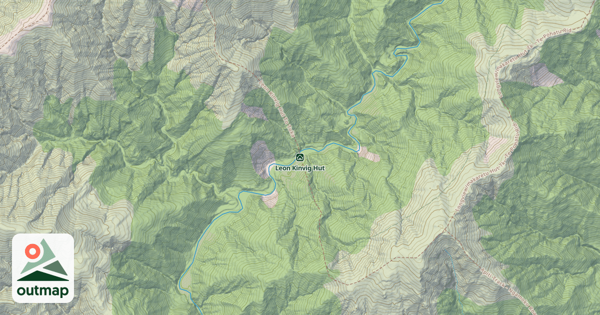 Map of Leon Kinvig Hut