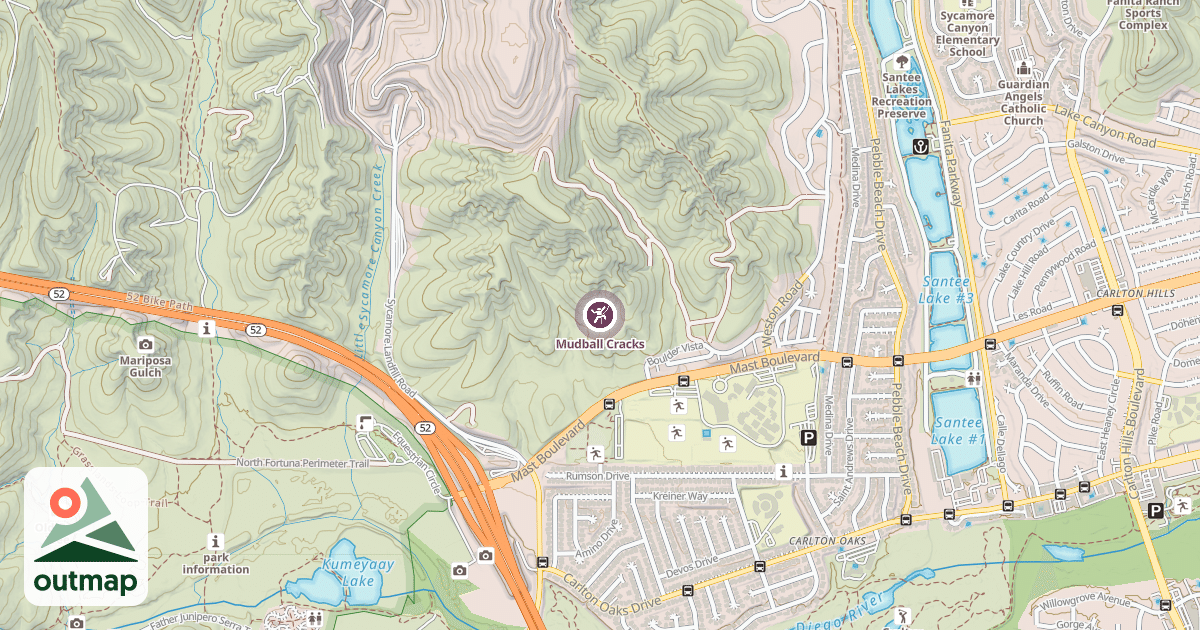 Map of Mudball Cracks