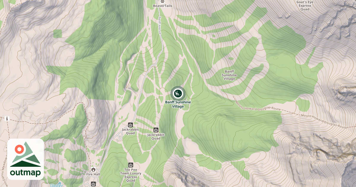 Map of Banff Sunshine Village